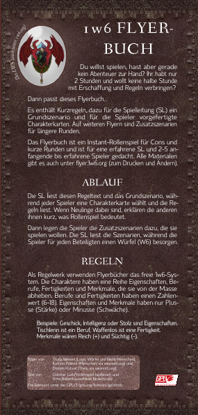 Flyerbuch für den Gratisrollenspieltag 2013